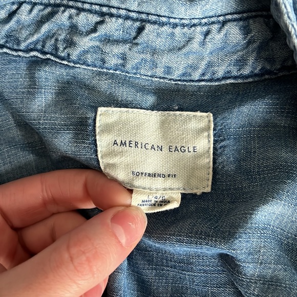 American Eagle Denim Button up - Picture 2 of 2